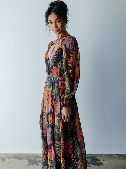 The Printed Voile Midi Dress