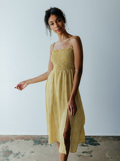 The Ashley Midi Dress in Honeysuckle