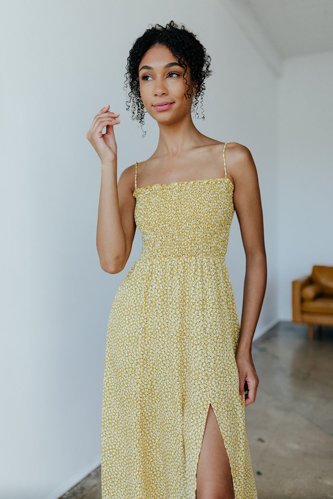 The Ashley Midi Dress in Honeysuckle